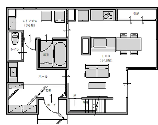 北上市しらゆりモデルハウス1F